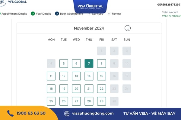 Chọn ngày phù hợp với nhu cầu của Quý khách