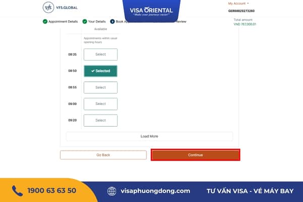 Chọn khung giờ thích hợp để nộp hồ sơ tại VFS Global
