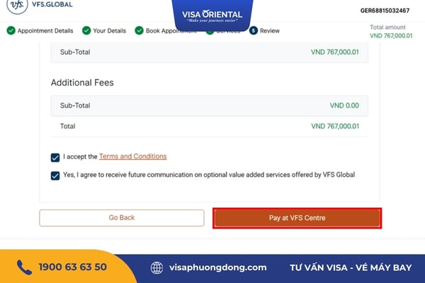 Kiểm tra lại tất cả thông tin trước khi đăng ký lịch hẹn