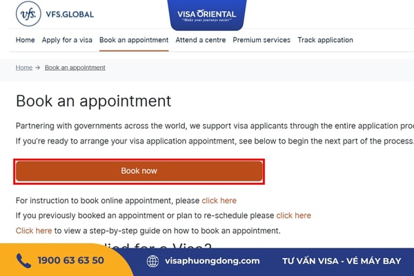 Tiếp tục nhấn "Book now"
