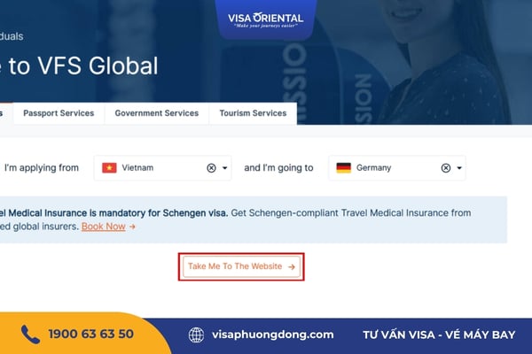 Chọn quốc gia mà Quý khách dự định xin visa