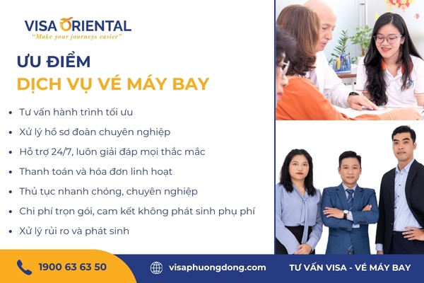Ưu điểm dịch vụ vé máy bay tại Visa Phương Đông